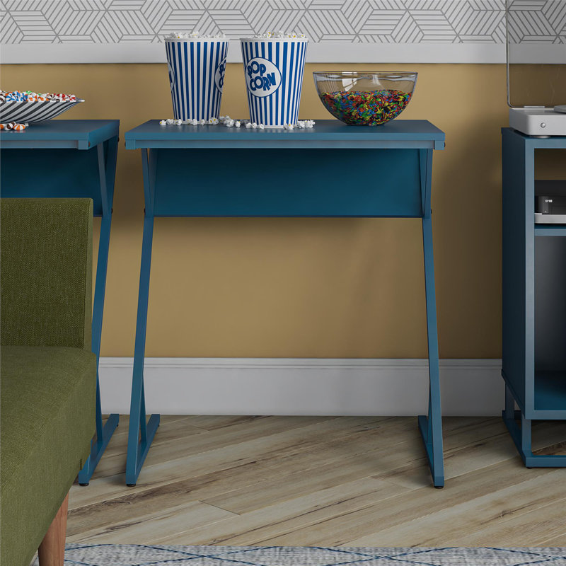 Metal Base Writing Desk, Blue