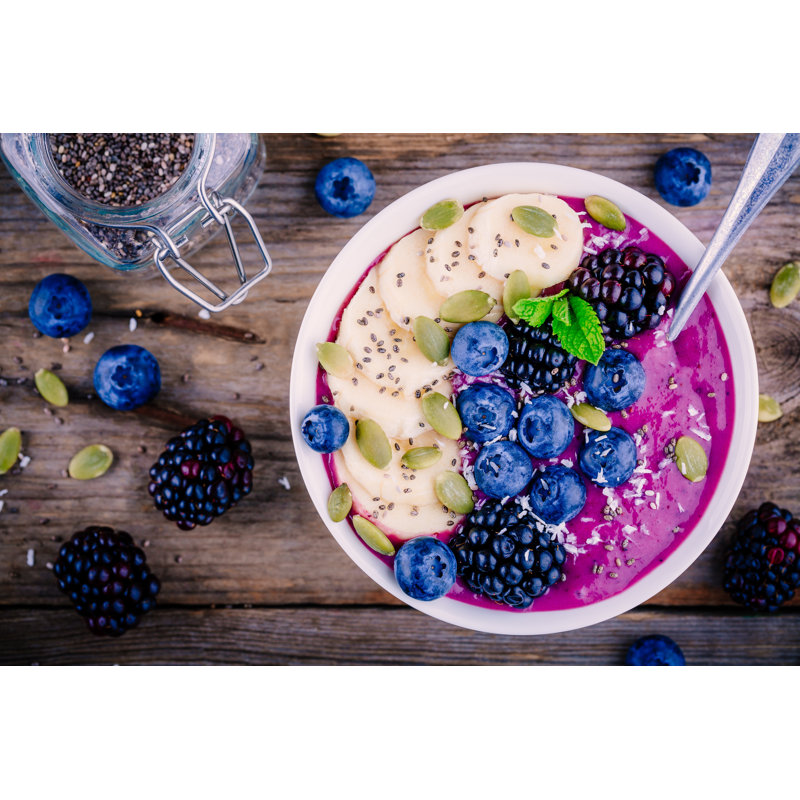 Smoothie Bowl - Wrapped Canvas Print, 61cm H x 91cm W x 3.8cm D