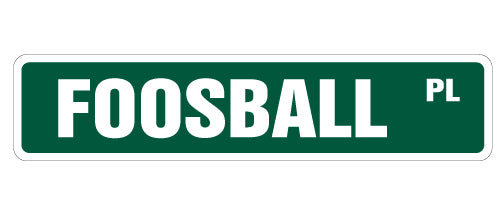 Plaque de rue de soccer sur table en plastique robuste 4 po x 18 po