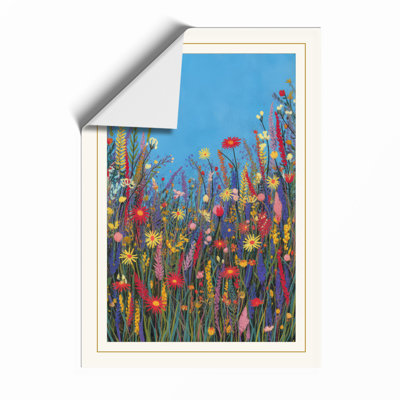 Wildflower Meadow Boho - Framed Print