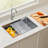 32" Kitchen Sink Undermount Single Bowl Drop-In Basin Stainless Steel Bar