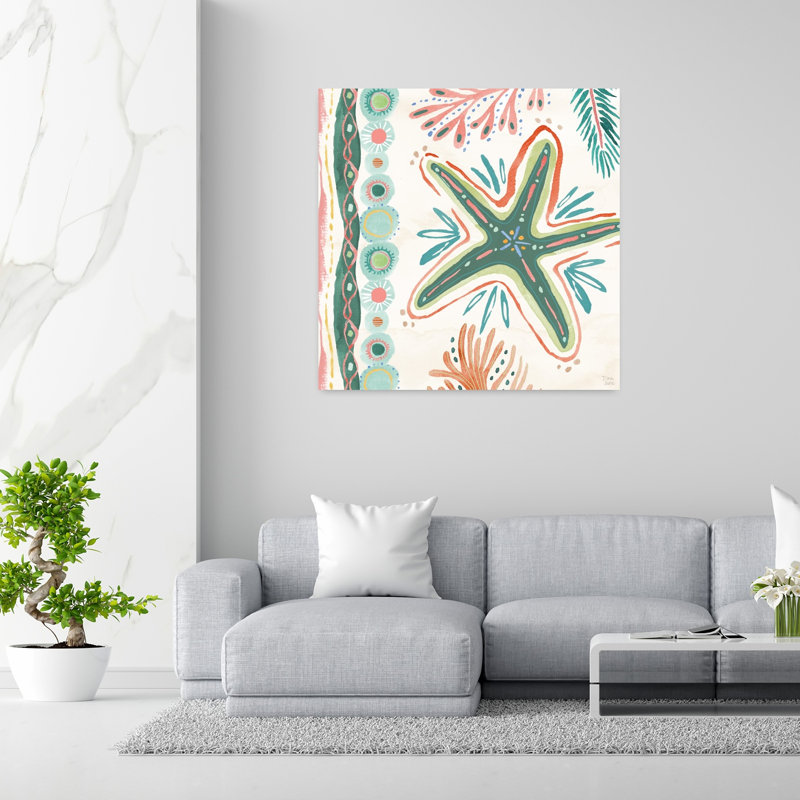 Étoile de mer côtière IV, art côtier, H 48 po x l 48 po