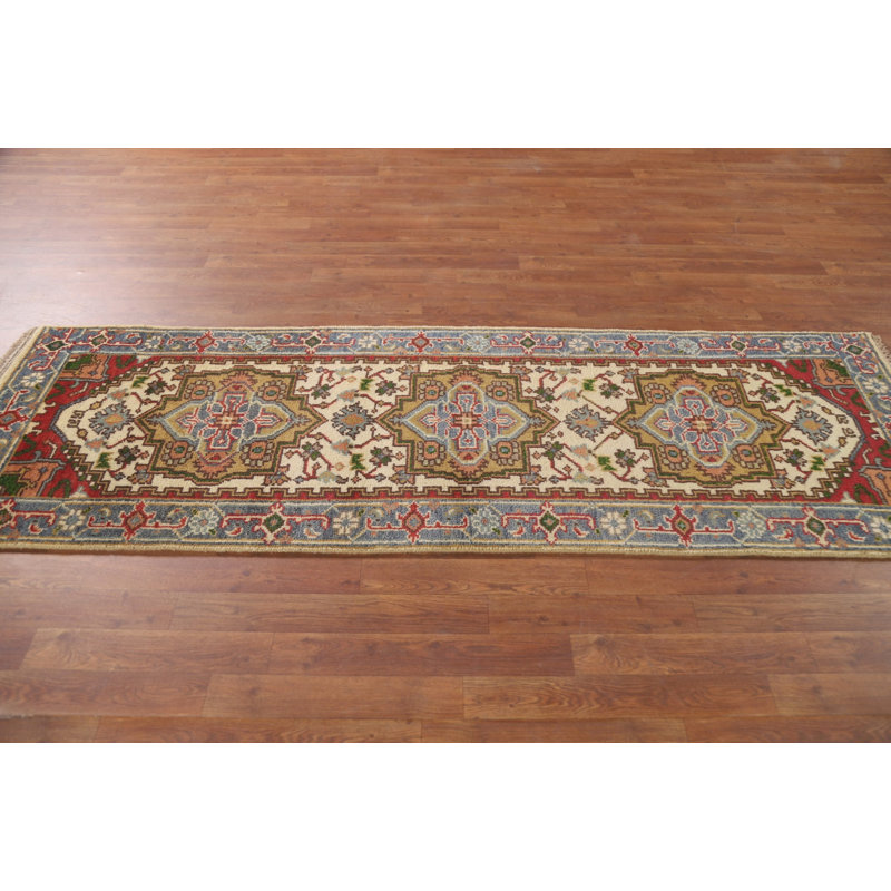 Geometric Traditional  Indo Runner Rug 3x8