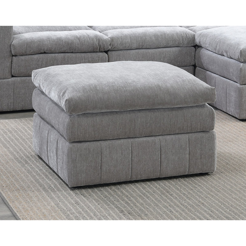 Canapé modulaire 5 pièces de couleur graphite, siège confortable, coussin à trois couches gris