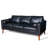 Kamuela Lawson Leather Couch, 77-1/4" Sofa with Soft High-Resilience Cushion, Nailhead Trim