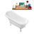 61" Streamline Clawfoot Soaking Acrylic Bathtub With Drain, Clawfeet, and Bamboo Tray-51346612-63425097