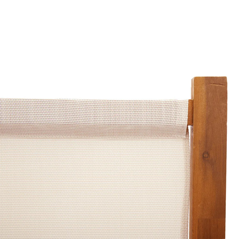 Metts 457.2cm H Solid Wood Folding Room Divider, 180cm H x 280cm W, Cream White, 4