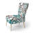 Multicolor Square Patchwork - Upholstered Patterned Accent Side Chair