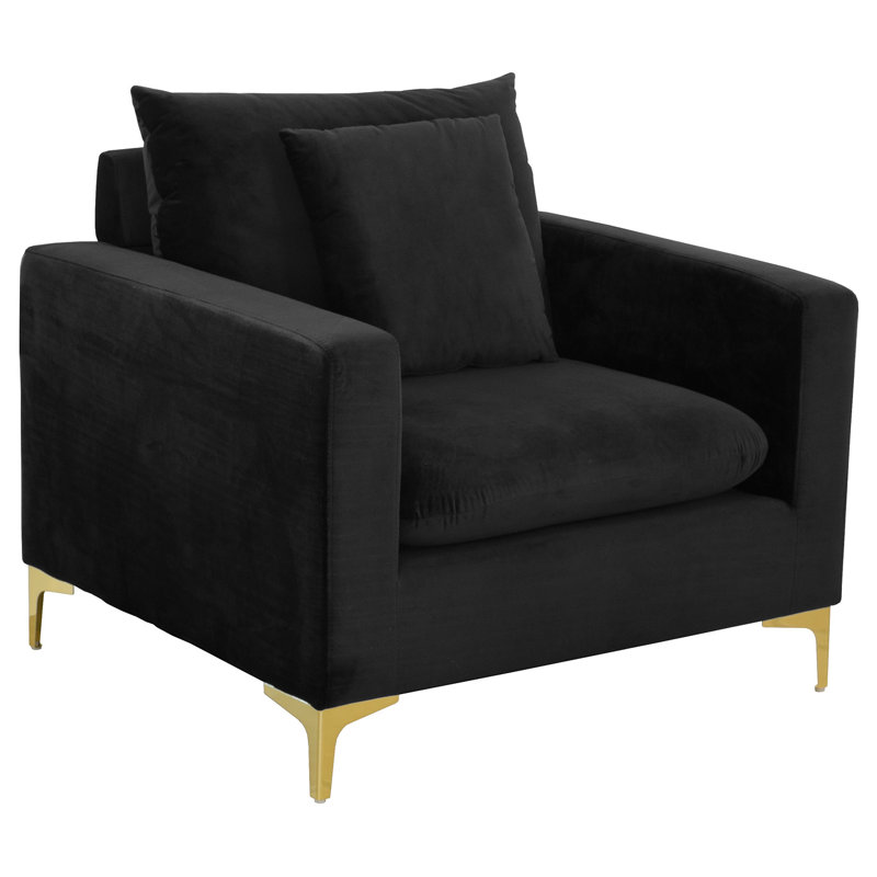 Merrill Upholstered Armchair, Black