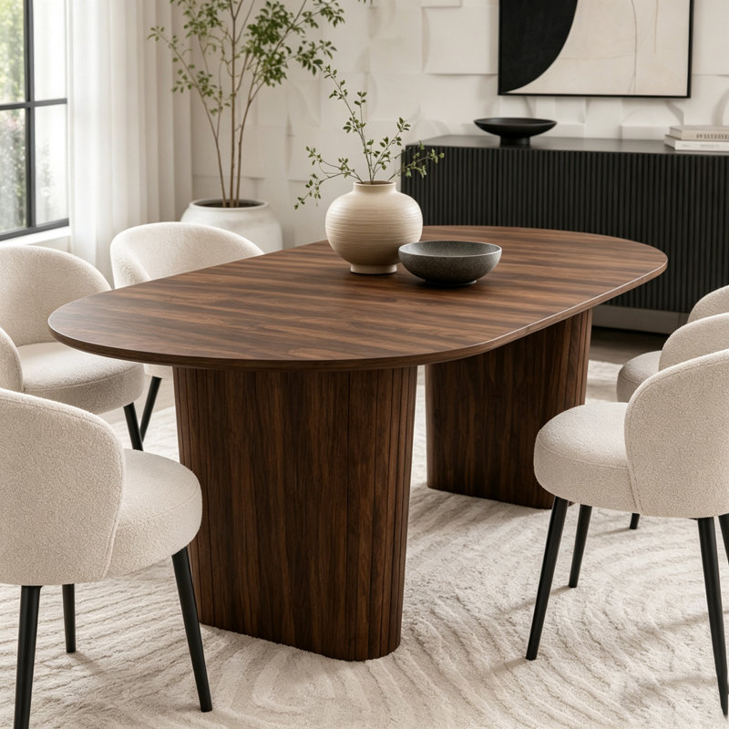 Oval Dining Table for 4-8