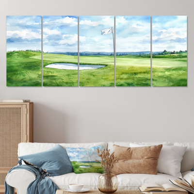 «Golf Course», «Horizon I», art mural moderne sur toile