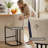 26" Modern Faux Leather Counter Height Barstools with Nailhead Trim-512200283