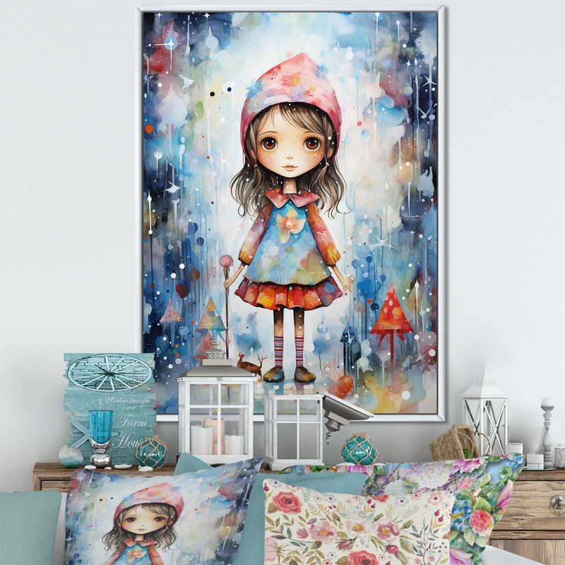 Mignon décorations de Noël pour enfants IV - Art mural, Cadre flottant blanc, H 20 po x l 12 po x P 1 po