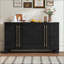 Buffet, table de buffet, armoire de salle à manger, crédence de bureau avec tablettes et poignées réglables-1294233302