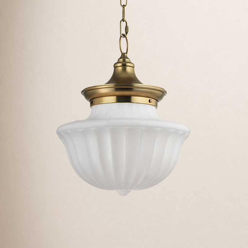 Maisie 1 - Light Single Pendant, Aged Brass, 72.5" H x 15" W