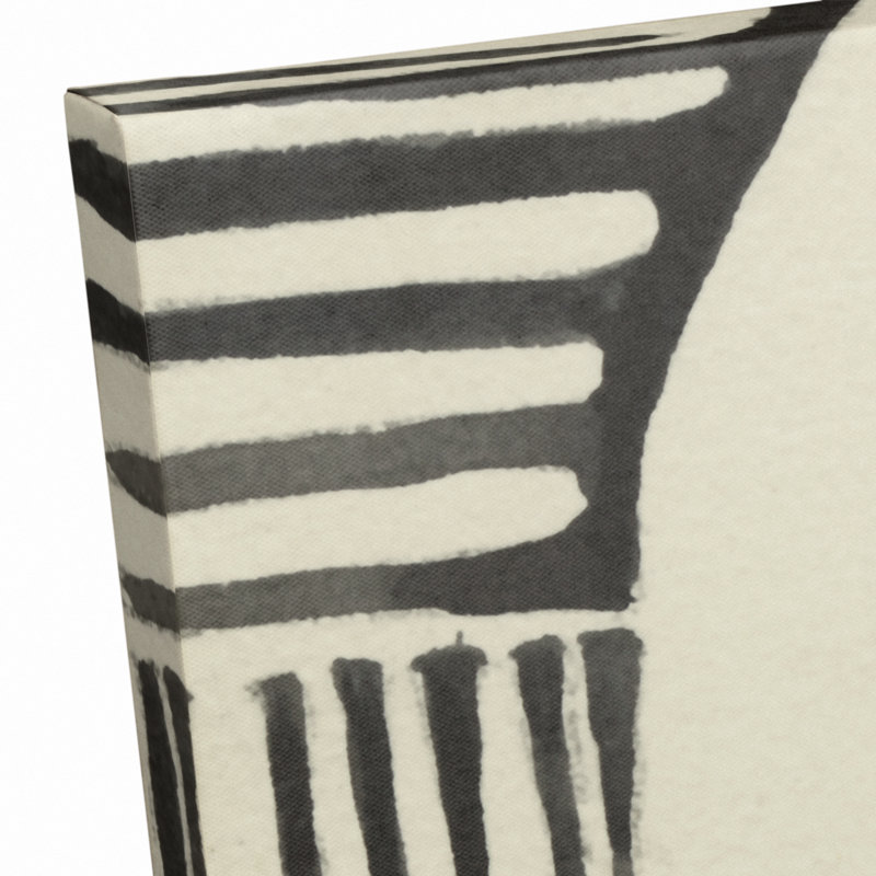 Neutre lignes abstraites - peinture, Toile tendue, H 36 po x l 24 po x P 1,25 po