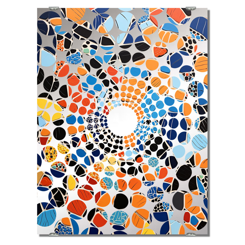 Nitesh - Grand miroir mural à carreaux abstraits MIR136333, 32 po x 24 po