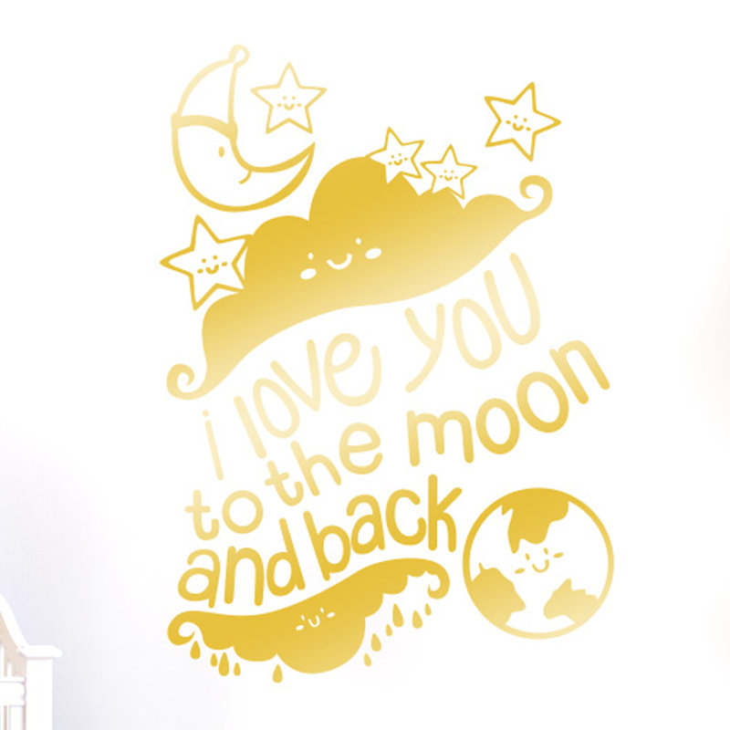 Wall Decal, Medium, Shiny Gold
