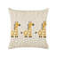 Othello Animal Print Beige Square Throw Cushion
