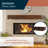 Floating Wood Fireplace Mantel Shelf with Hidden Storage Compartments-70395991-70395988