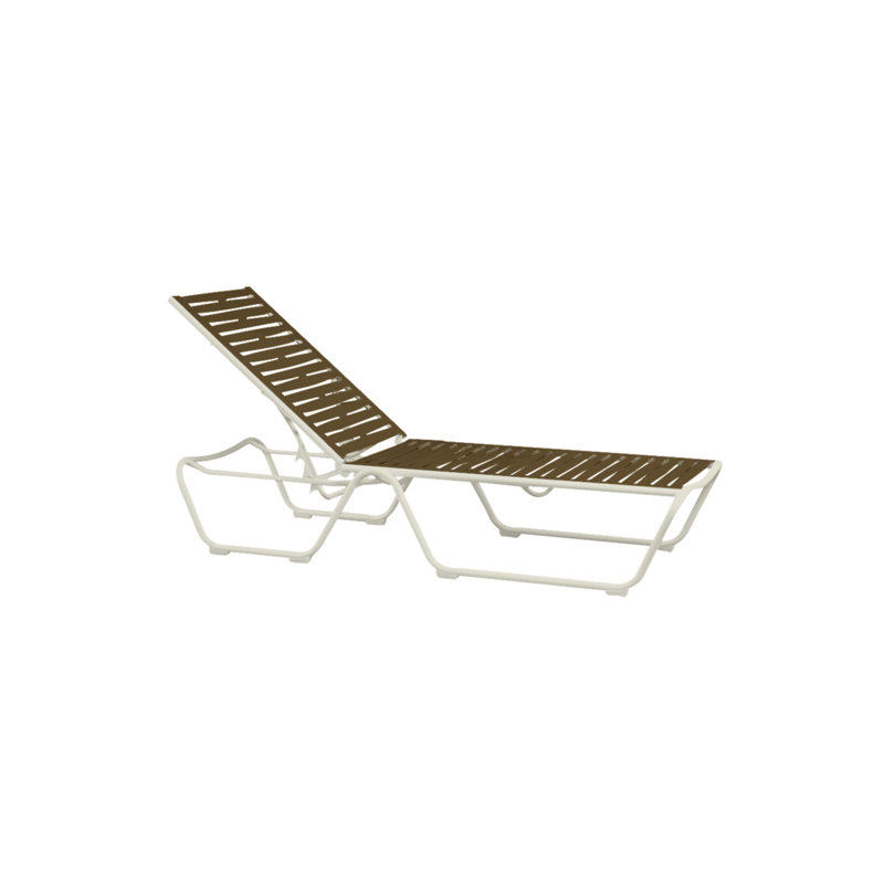 Millennia EZ Span™ Outdoor Chaise Lounge, Parchment, Aged Bronze