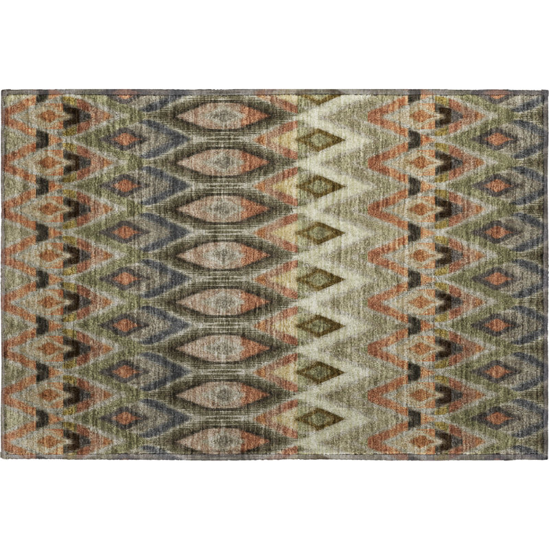 Premium Machine Washable Cerrito Taupe Rug, Rectangle 1'8" x 2'6"