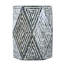 Console Hexagon Inlay, 16 x 14 x 18 po, noir et blanc, décor 16 x 14 x 18 po, forme, bord de mer