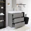 Meuble-lavabo simple autoportant de 30 po avec plateau en résine-398678893