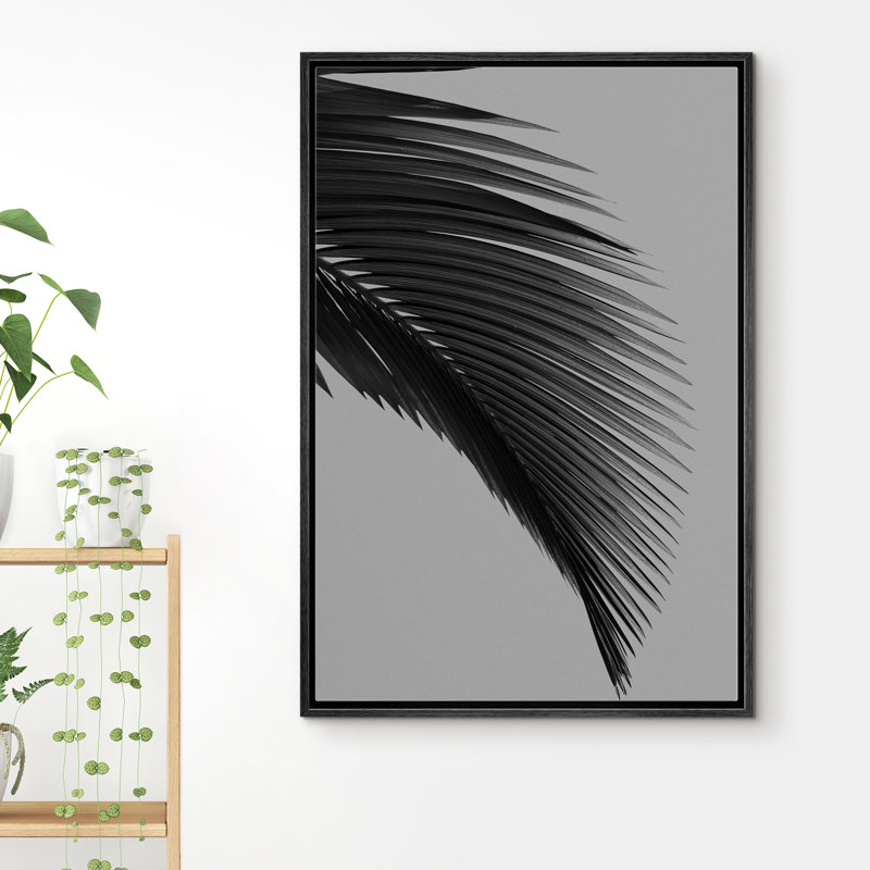 " Palm Leaf Closeup ", 36" H x 24" W x 1.5" D, Black Framed