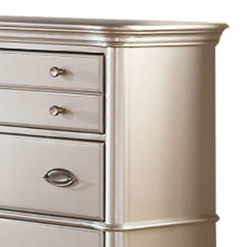 Commode 1 chambre classique avec tiroirs de rangement en argent antique