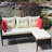 Stylish Outdoor Patio Furniture Set With Beige Cushions, Perfect For Comfortable And Durable Seating