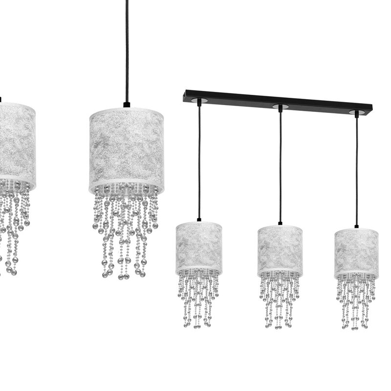 Donofrio 3 - Light Kitchen Island Pendant, Black/Silver