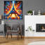  «Eiffel Tower Abstract» par Rey Klimt, art mural en verre acrylique, 36 po x 36 po-1472138430