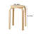 Set of 4 Stackable Stools, Stackable Bentwood Stools, Round Backless Chairs