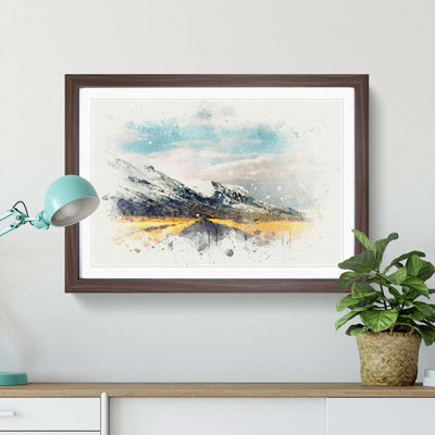 Road to the Mountains in Iceland in Abstract - Picture Frame Graphic Art Print