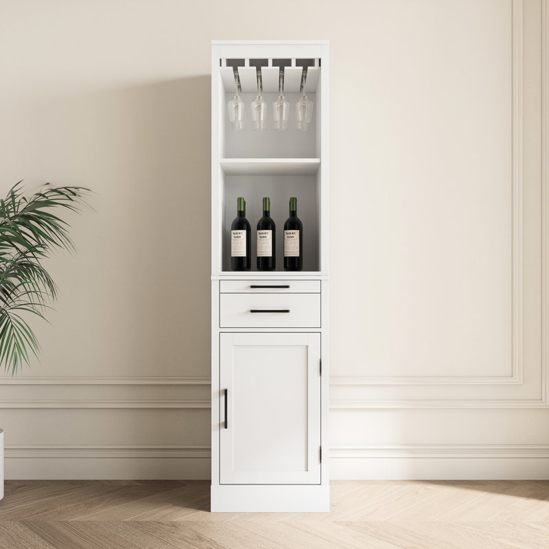 Armoire à vin modulaire avec rangement blanc, pour le rangement de la salle à manger, les verres de présentation, la décoration et la construction