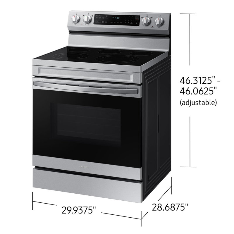 Samsung 6.3 cu. ft. Stainless Steel Smart Electric Range with Air Fry