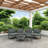 6-Piece Modular Patio Furniture Set, Outdoor Sectional Sofa With Aluminum Frame & Pe Wicker, Tempered Glass Coffee Tables, Removable Cushions, Perfect For Garden, Backyard, Poolside-285474695