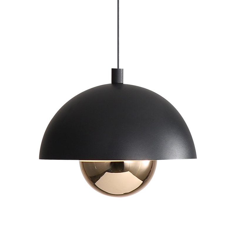 Luminaire suspendu Wint Lighting Vintra à DEL noir sable et cuivre, 1, Sable, noir