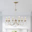 Lustre classique / traditionnel à 6 lumières de style candélabre avec détails en cristal Fabio-2073540059