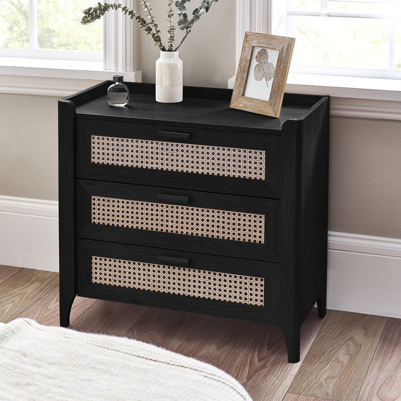 Albelo 80cm W 3 - Drawer Chest of Drawers, Black