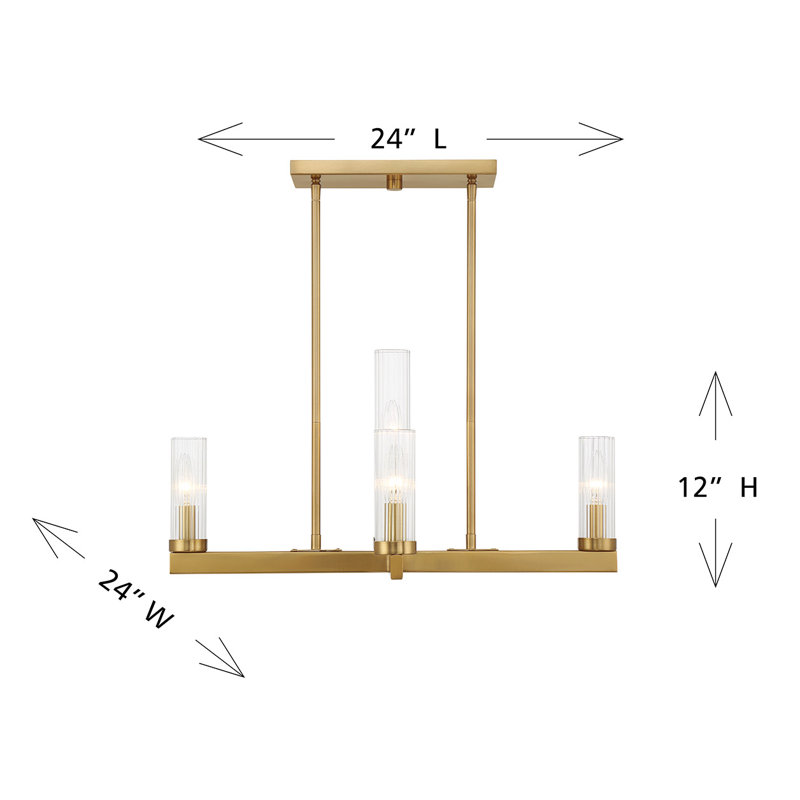 Lustre 5 lumières Savoy House Carina, 5 lumières, H 12 po x l 24 po x P 24 po