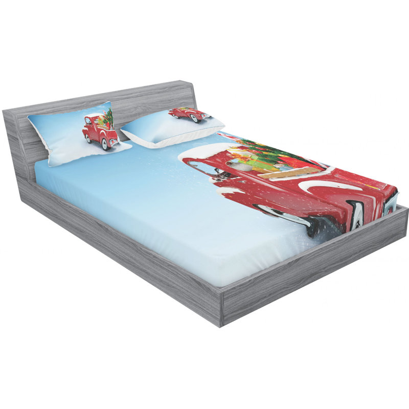 Microfiber Sheet Set, Queen Sheet Set with Fitted Sheet