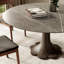 Piédestal rond en bois massif gris fritté Farmhouse (1 table, 4 chaises, 1 table, 6 chaises)-208276186-208276184