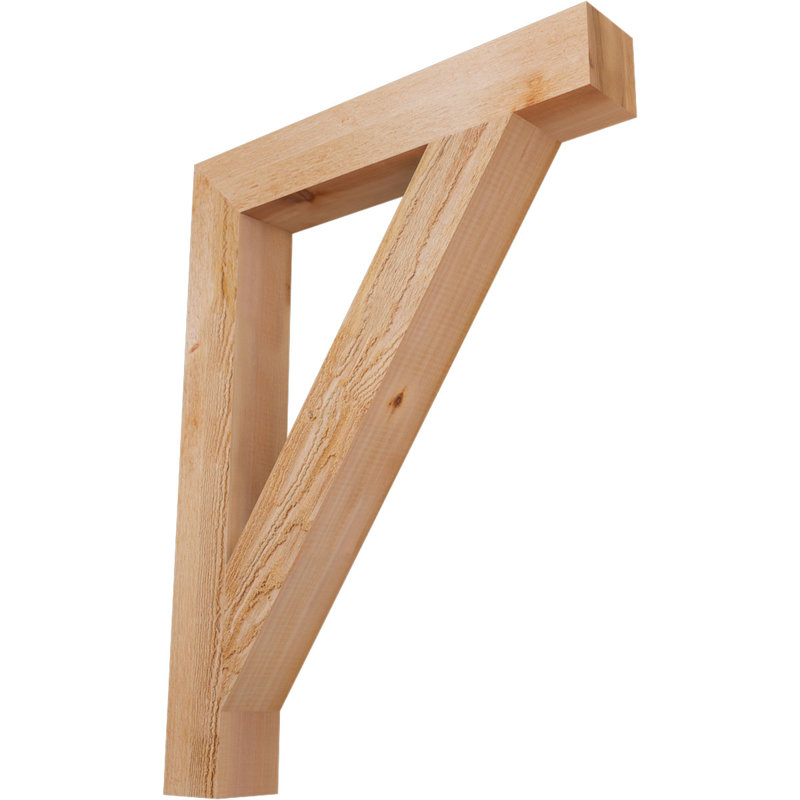 Support de bloc traditionnel, H 34 po x l 4 po x P 26 po, Cèdre rouge de l'Ouest (scié brut)