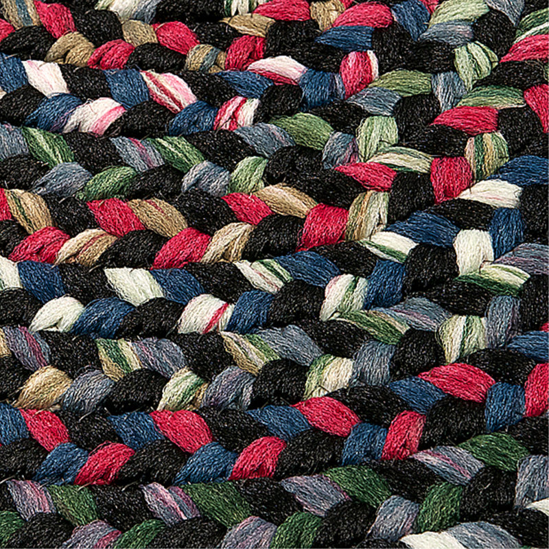Tapis réversible Roxborough Park - satin noir, Ovale 2 pi x 11 pi