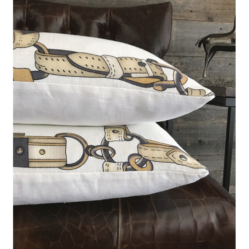 Equestrian Square Pillow Cover & Insert, Lannister Amber, Feathers
