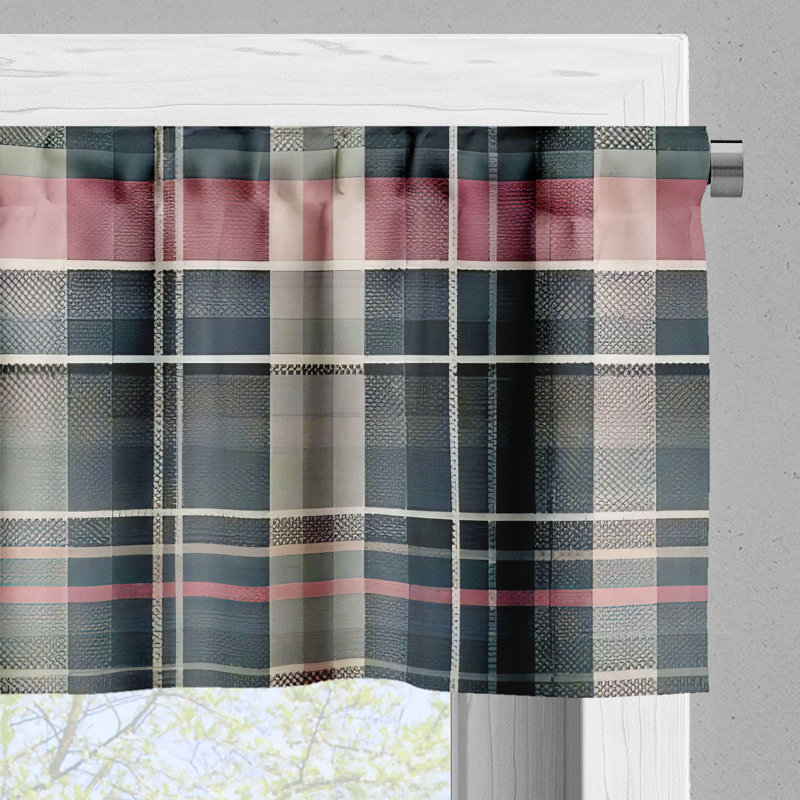 Plaid Tailored Window Valance, 54" W x 12" L