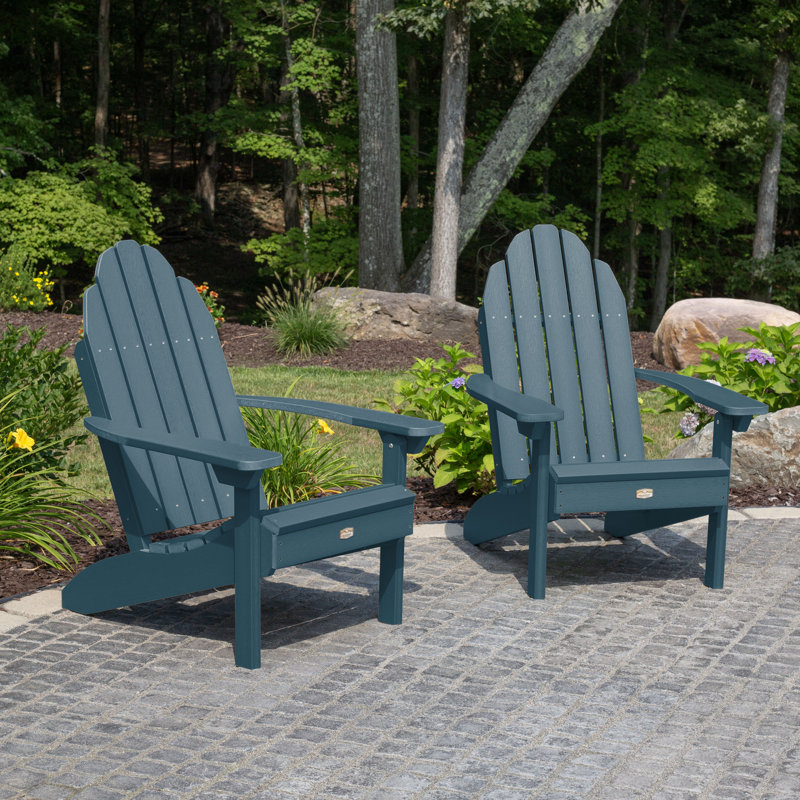 Chaise Adirondack résistante aux intempéries Hintz, Bleu Nantucket