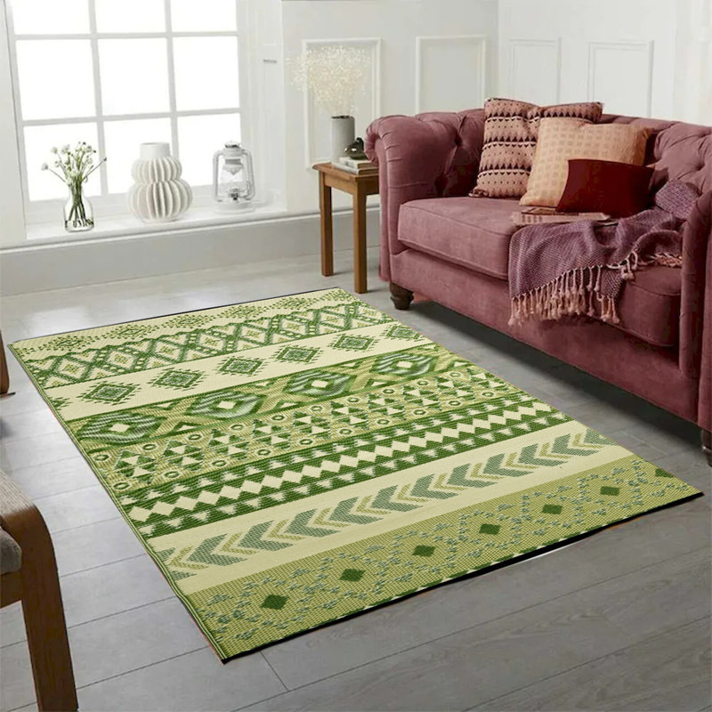 Tapis d'extérieur en plastique Fiara, Rectangle 5 pi x 8 pi